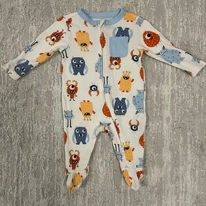 0-3 Old Navy 2 Way Zip Footie